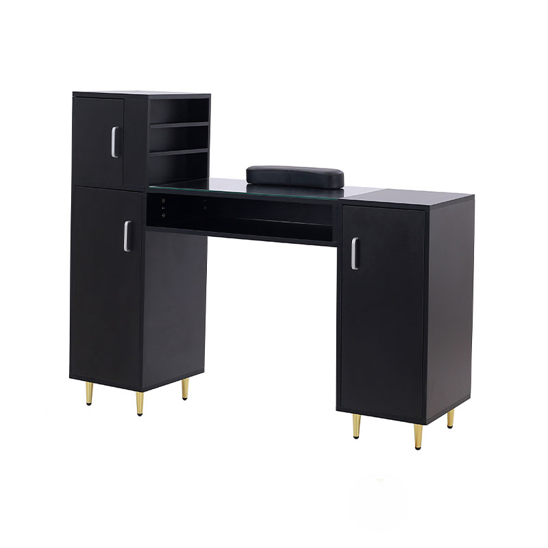 HZ2024BK / HZ2024W Manikyyripöytä, lasitaso kynsitekniikkapöytä