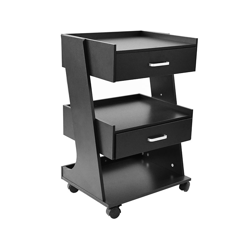 HZ2082BK / HZ2082 Salon kärryt pyörillä rullakärryillä parturiasema laatikoilla