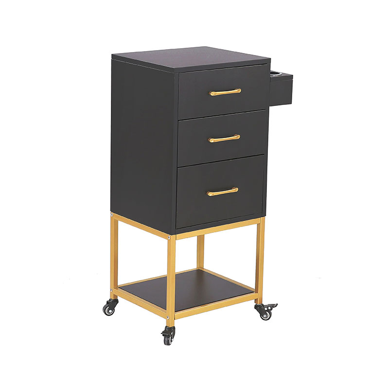 HZ2032 Musta ja kultainen salongin säilytyskärry