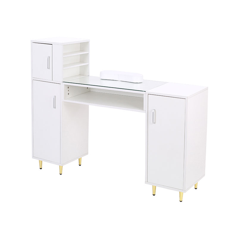 HZ2024BK / HZ2024W Manikyyripöytä, lasitaso kynsitekniikkapöytä