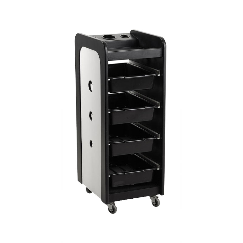 HZ2012 Pyörivä kauneuskärry kasvokärryllä, jossa lasikansi