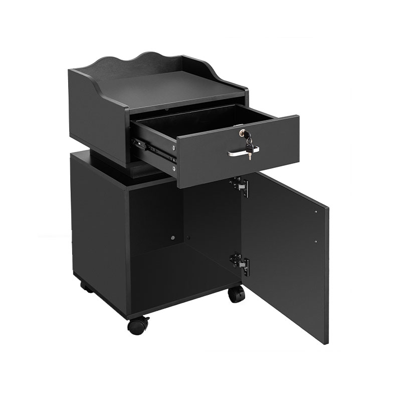 HZ2021 Musta salonkiaseman säilytyskaappi pyörillä