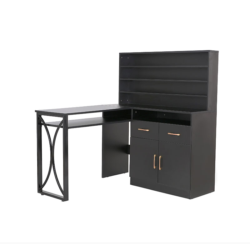 HZ2080 Musta monipuolinen manikyyripöytä laatikoilla