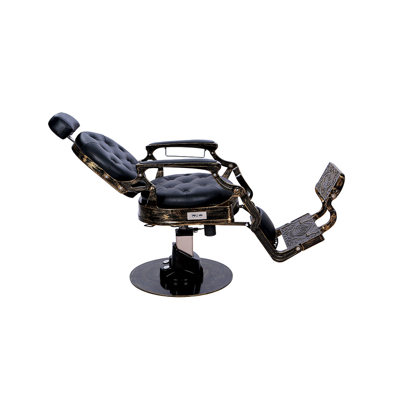 HZ8799DD Antiikkityylinen kulunut kullattu parturituoli