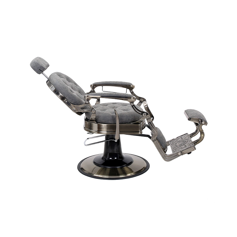 HZ8799QM Harmaa pyöreä pehmustettu kampaamotuoli