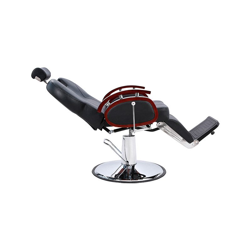 HZ8705B Musta puisella kaiteella hydraulinen kallistava parturituoli