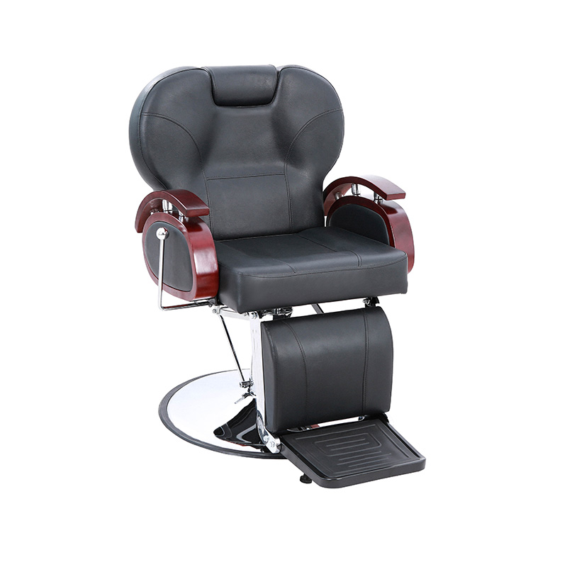 HZ8705B Musta puisella kaiteella hydraulinen kallistava parturituoli